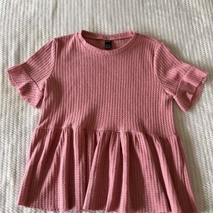 SHEIN Pink Textured Knit Top